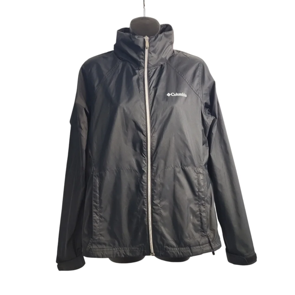 Columbia Women's Switchback Black Windbreaker Jacket Size Medium - Picture 1 of 10
